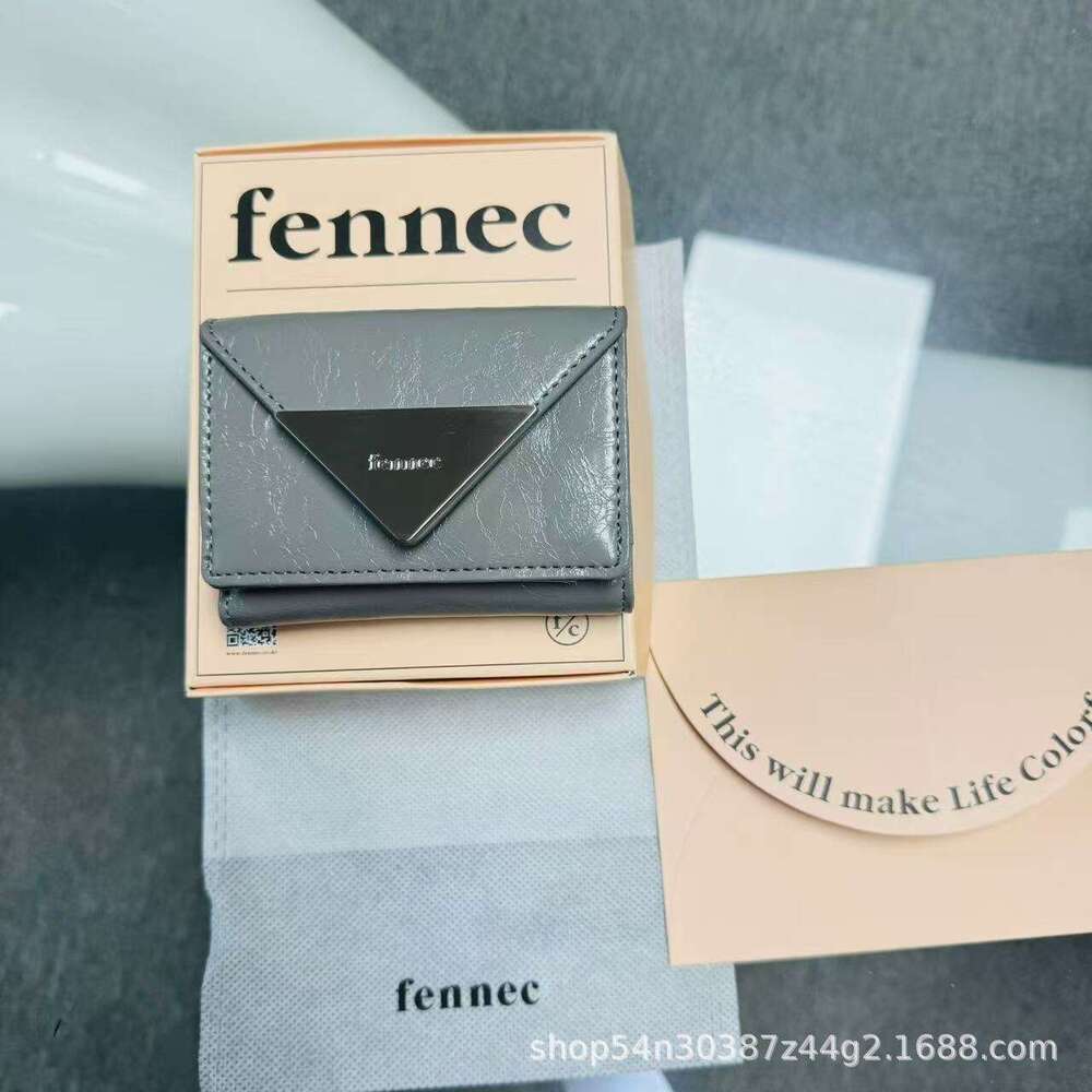 Korean Niche Fennec Wallet Patent Leather Classic Triangle Portable 70% off Coin Purse ID Card Holder