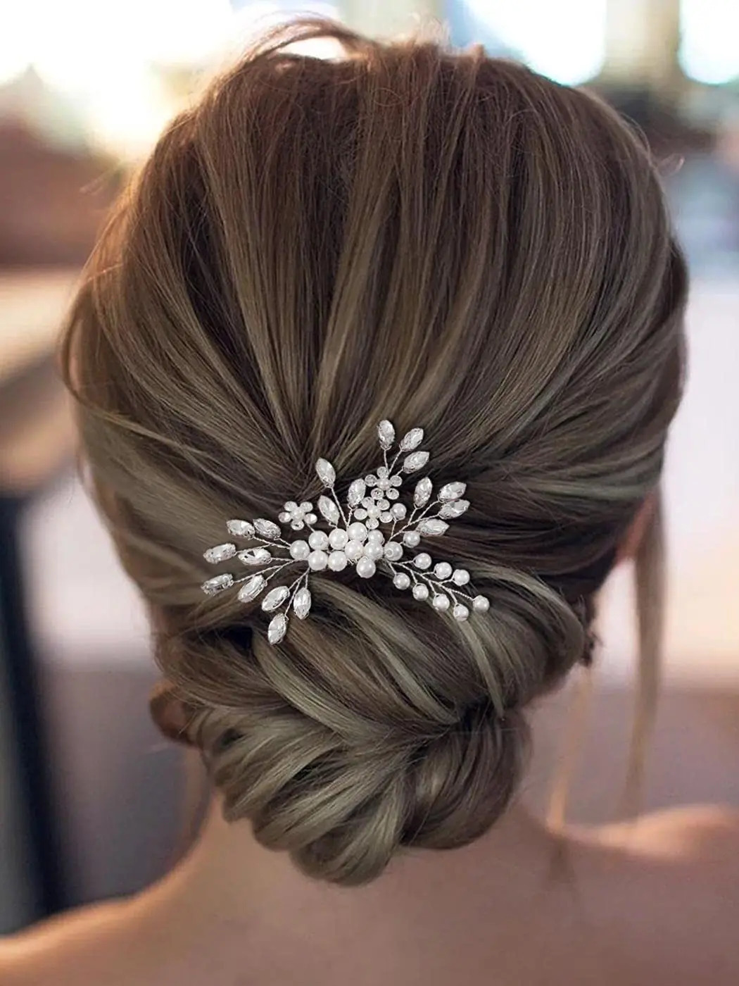 Fashion Handmade Flower Pearls Hair Comb For Women Bride Hairbands Clip Wedding Hair Accessories Crystal Headband Clips 250610