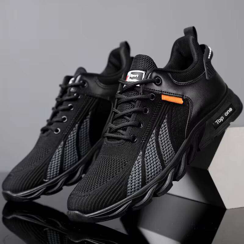 Spring New Flying Woven Breathable Mesh Blade Running Casual Men's Shoes
