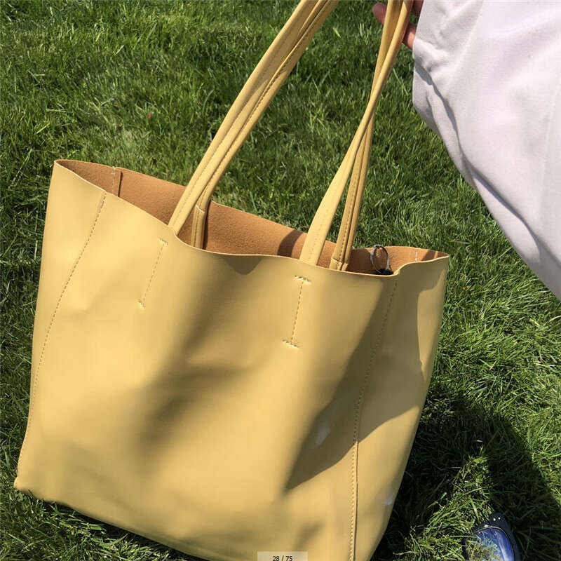 Women's 2020 Summer Trend Korean Style Capacity Tote Simple Fashion Mother-Daughter Shopping Shoulder Bag Large