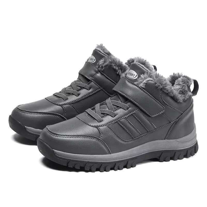 Couples Snow Wear-resistant Non-slip Outdoor Hiking Plus Veet Warm Cotton Shoes