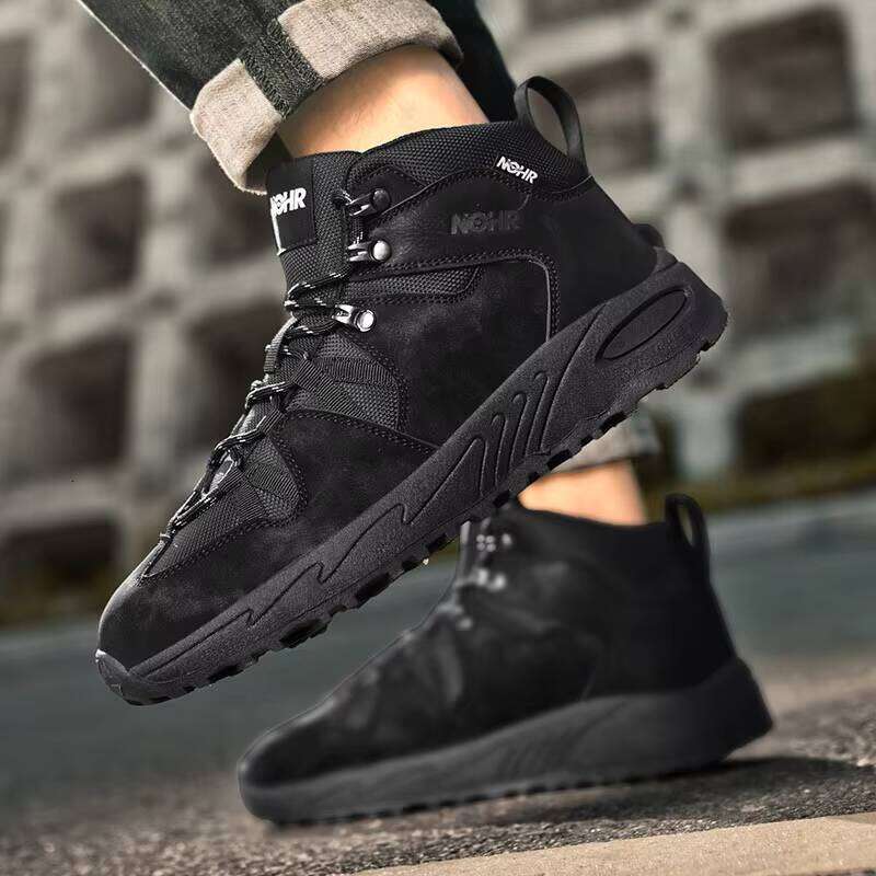 Wholesale Outdoor Fashion Men's Plus Size Hiking Shoes High Quality Leather Sneakers