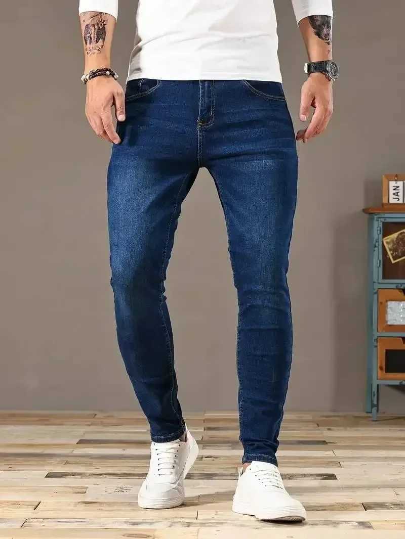 2025 Spring New Mens Slim Fit Classic Skinny Jeans Casual Street Style Casual Mens Skinny Jeans Male Slim Fit Pencil Denim Blue M250610