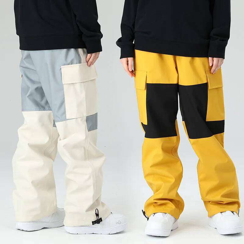 2025 New Outdoor Skiing Pants Women Windproof Waterproof Sports Winter Men Ski Trousers Loose Solid Breathable Snowboarding Pant