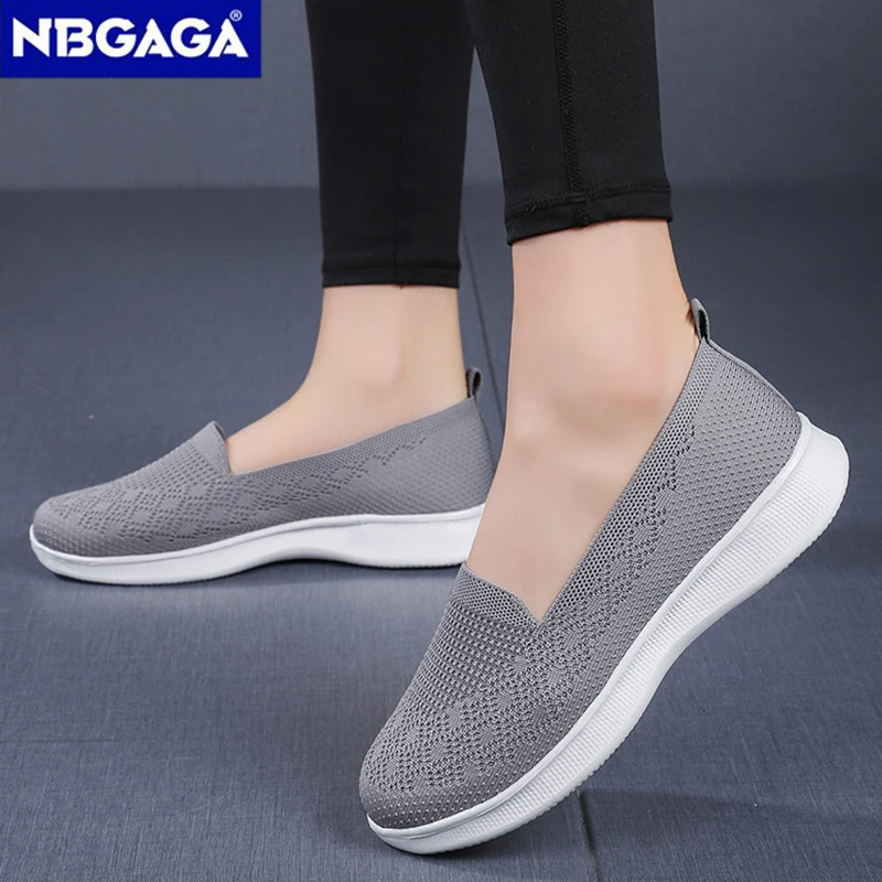 Women Comfortable Shoes Summer Flat Shoes Breathable Mesh Outdoor Walking Shoes Slip On Female Casual Sneaker Lightweight 250603
