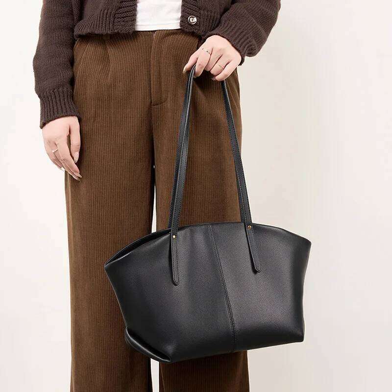 2025 New Women Tote Genuine Leather Large Capacity Women's Shoulder Bag Designer Bags Cowhide Female Handbags 2567