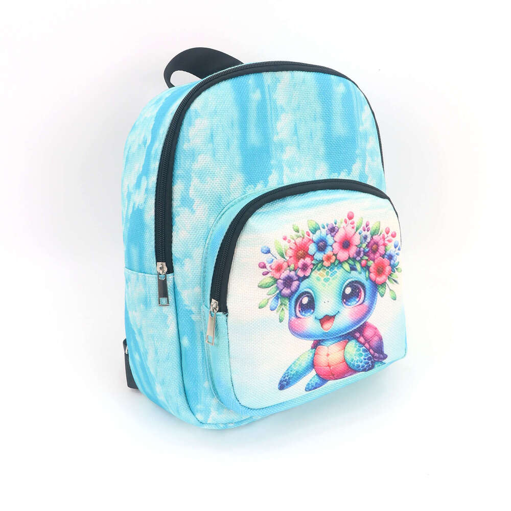 Trendy Letter Flower Print Bag Personality Fashion Casual Travel Street Canvas Backpack