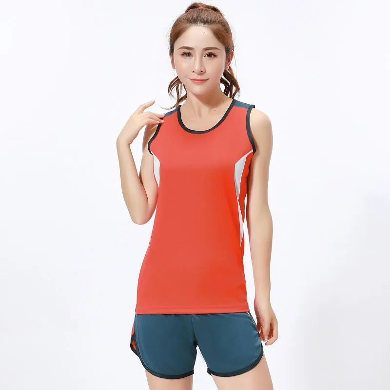 Quick Dry Athletic Training Sleeveless VestShorts Women Lightweight Marathon Set s Badminton Track and Field Jogging Suit 250609