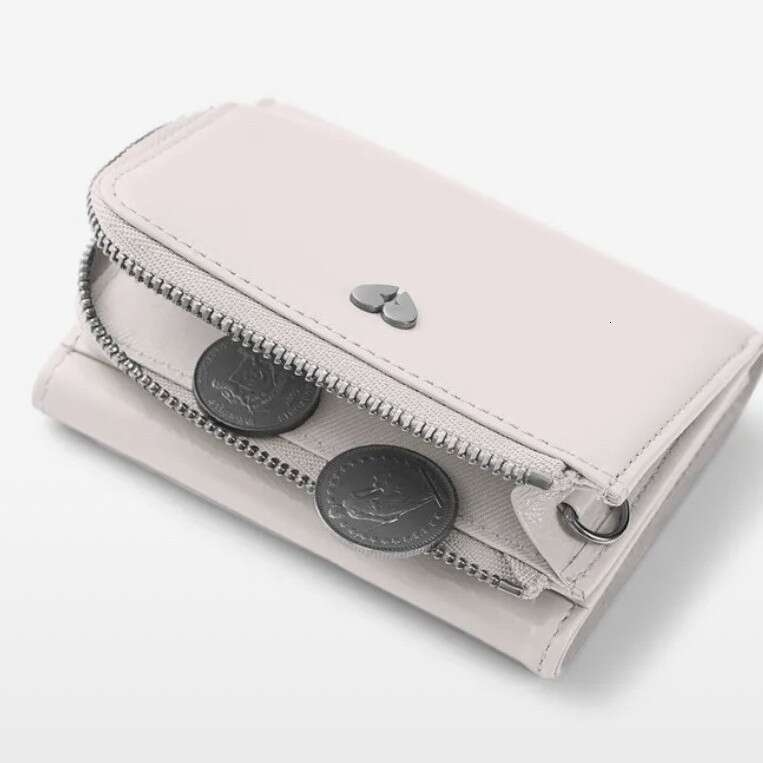 Niche Fennec Short New Korean Version Fashion Simple Heart-shaped Coin Purse for Women 70% off Multi-card Slot Wallet