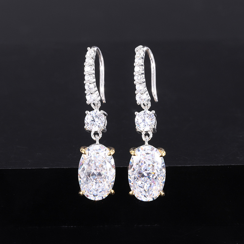 Women's Designer Accessory: Stylish S925 Silver Briolette CZ Pendants for Glittering Fashion