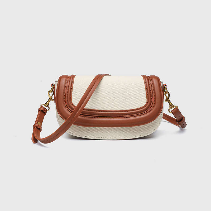 Z Brand Niche Design 2024 New Patchwork Wide Shoulder Strap Crossbody Underarm Saddle Bag