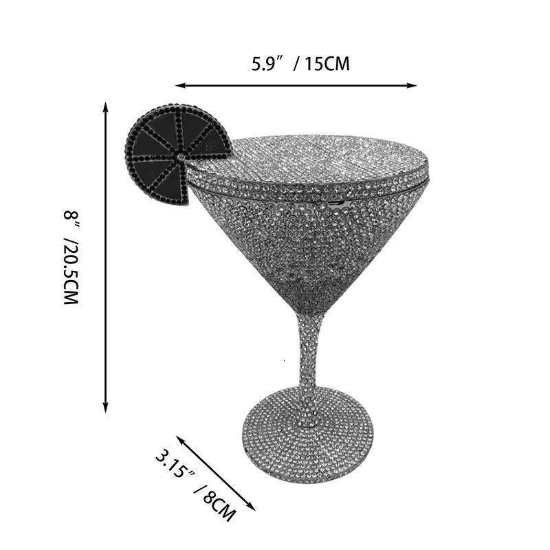 Designer Luxury Lady Goblet Shaped Crystals Evening Clutch Purse Bags Women 2024 Dias Metal Purses And Handbags Wedding Party Day Clutches