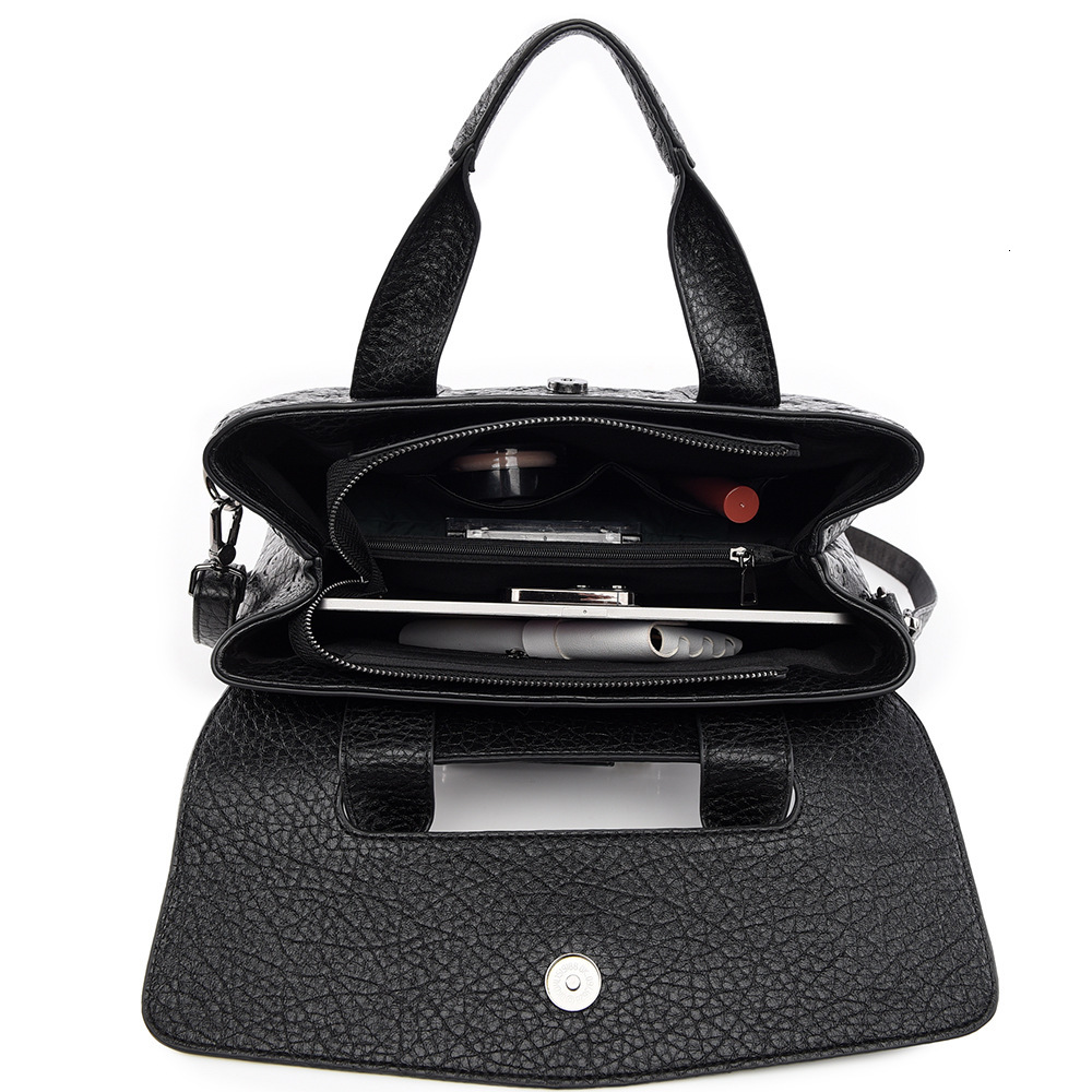 Handbag Hot Sale New Embossed Tote Large Capacity Simple Commuter Fashion Women's Bag