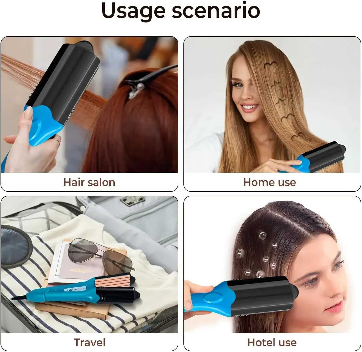 Hair Straightener 3D Image Hair Imprinting Iron with 5 Different Plates Crimper Perfect Hot Tool for Hair Art 3D Stamper Iron W250610