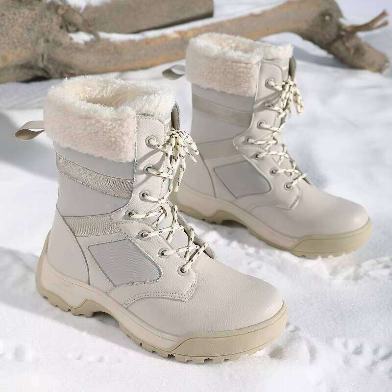 Hot Selling Popular Winter Outdoor Warmth and Fur Boots High Top Cotton Fashion Women Snow Shoes