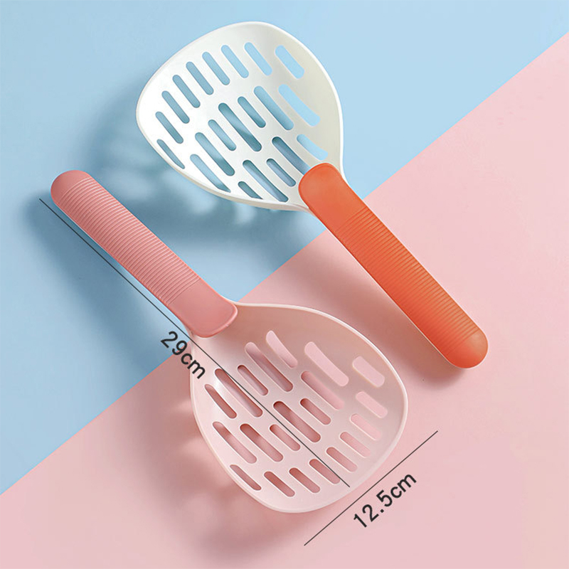 Large cat litter scoop color blocking pet cleaning tool cat toilet filter drop resistant pet litter dog litter scoop