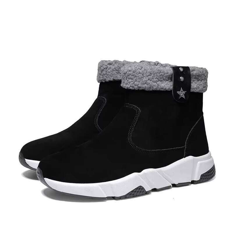 Explosive Winter High-top Plus Veet Warm Snow Boots Buckle Sports Cotton Shoes