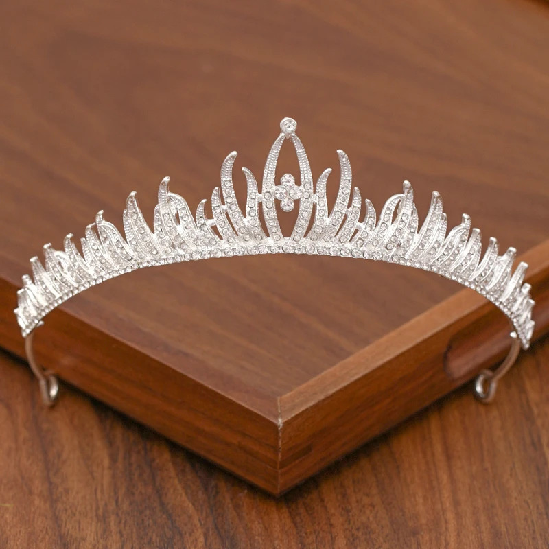 Bridal Tiara Hair Crown Wedding Hair Accessories For Women Silver Color Crown For Bridal Crowns And Tiara Women Accessories Gift 250610