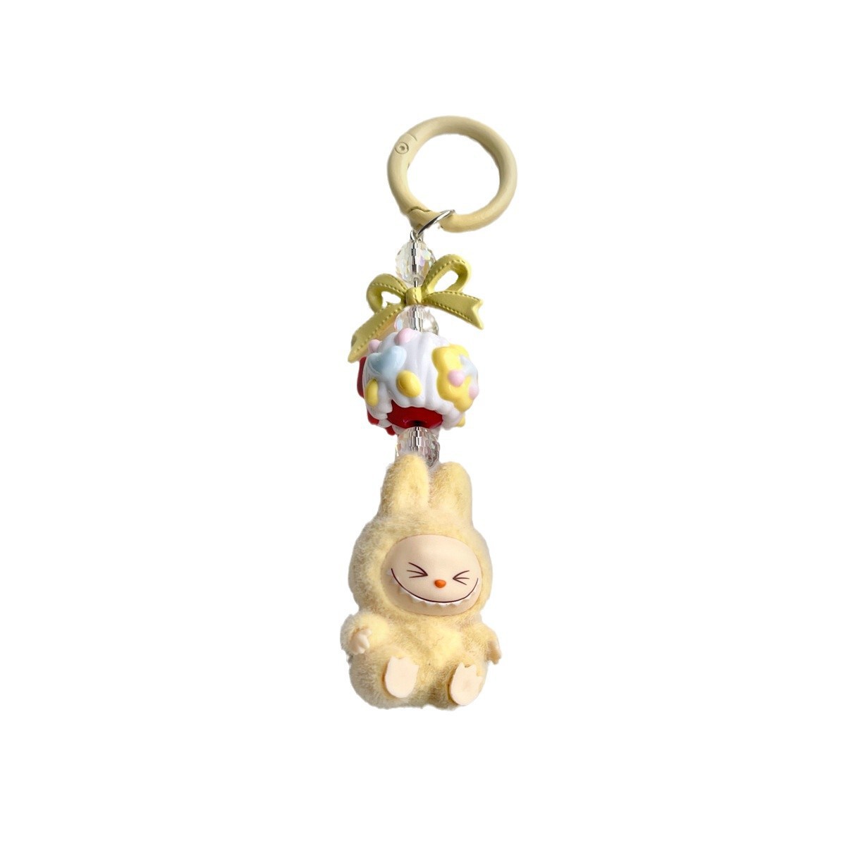 New Labubu plush keychain cartoon creative Keychains Cute Pet Bag For Walking Kids Mobile Phone Pendant Adorable Pendant