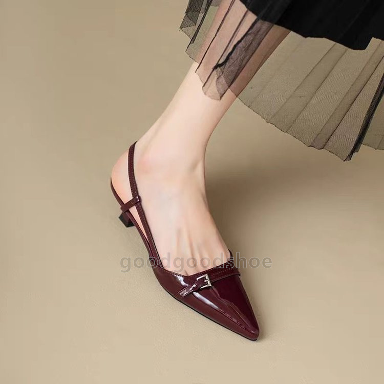 womens dress shoes high heels designer loafers ballet flats luxury heels Patent leather slingback sandals med heel low heel women wedding shoes