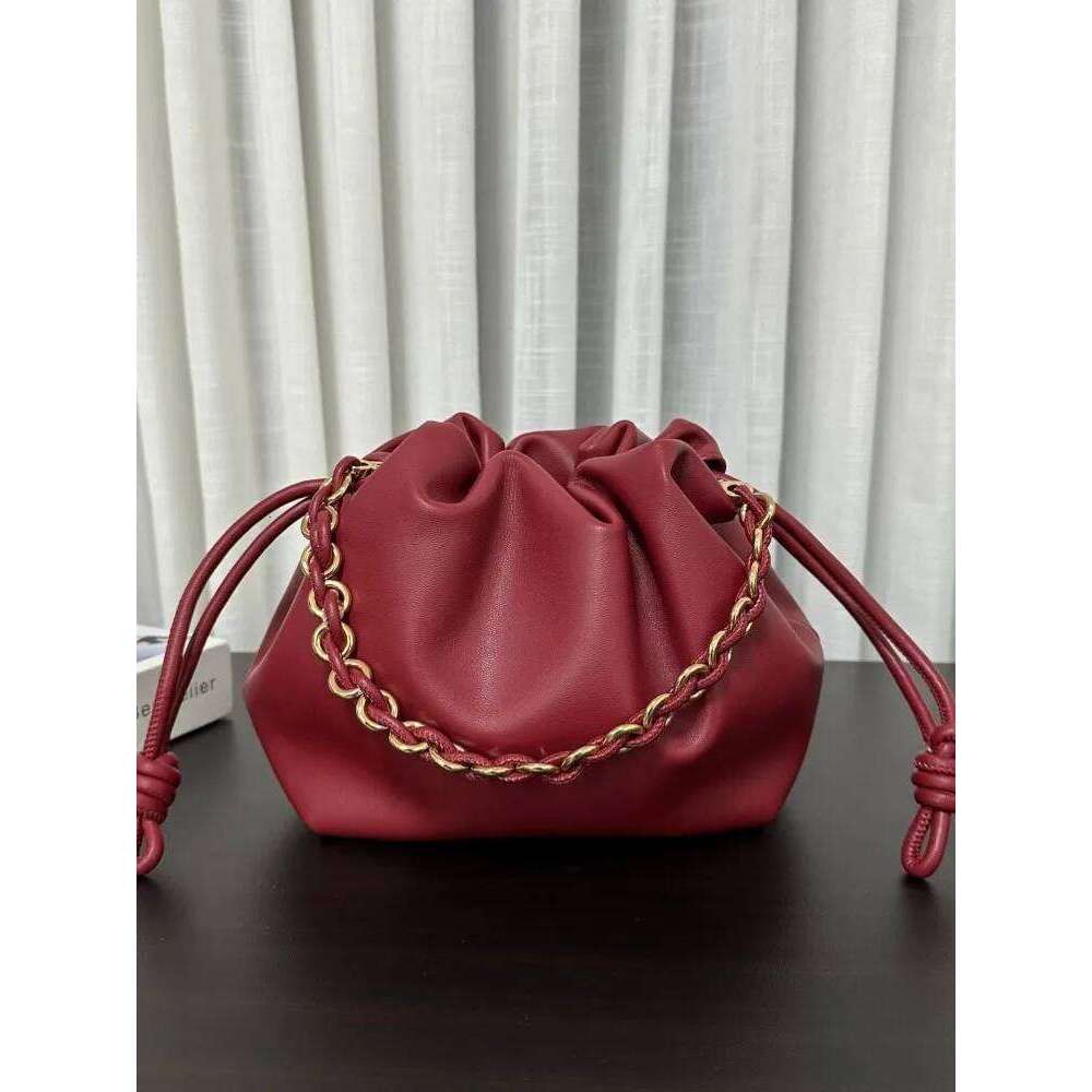 Office Women Single Chain Strap Shoulder String Bucket Versatile Multi Functional Design Casual Split Leather Crossbody Bag 2025/06/10
