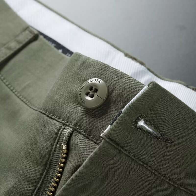 Summer Combed Cotton Cool Shorts Thin Casual Trendy Brand Five-Point Men's Mid-Length Dress Pants B5