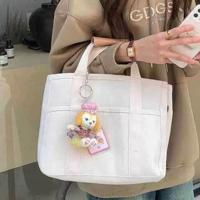 New Korean Style Casual Commuter Handbag Multifunctional Lightweight Mommy Canvas Large Capacity Tote Bag