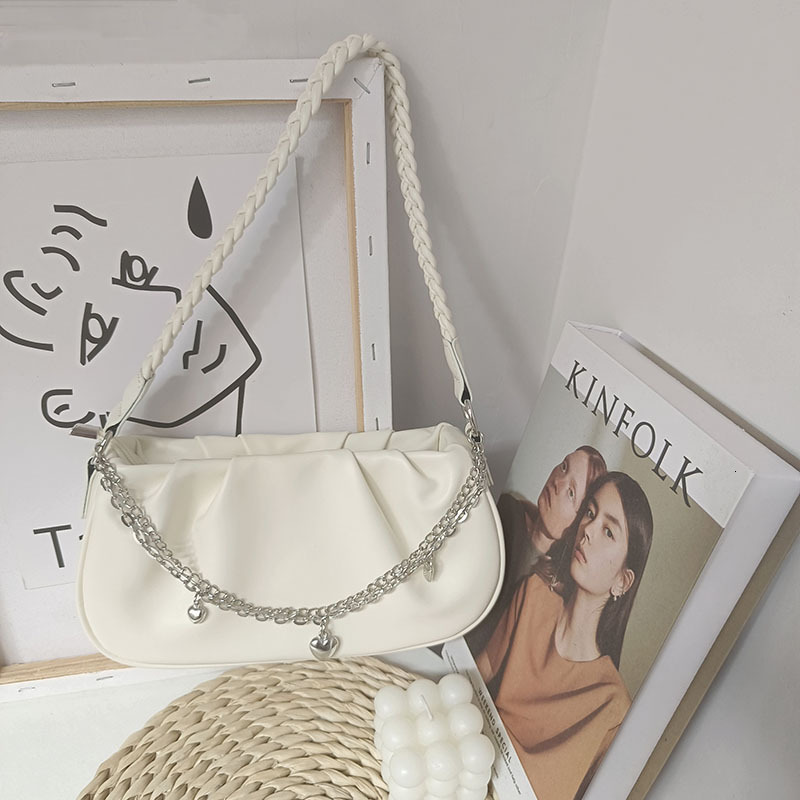 Luxury Wallet With Free Shipping 2025 New Designer Bag Pleated Soft Leather Shoulder Bag Fresh Style High-end Chain Woven Women's Handbag