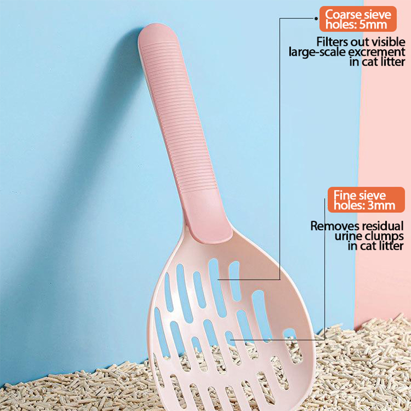 Large cat litter scoop color blocking pet cleaning tool cat toilet filter drop resistant pet litter dog litter scoop