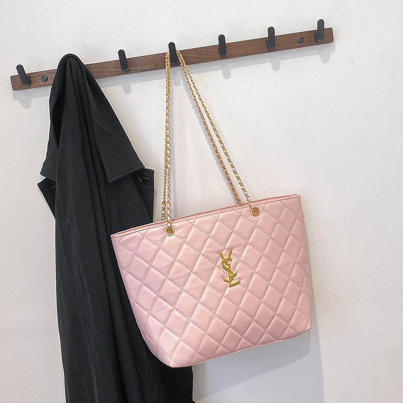 Designer bag free shipping 2025 new fashion light luxury high-end texture printed large capacity bucket bag, single shoulder crossbody bag for women