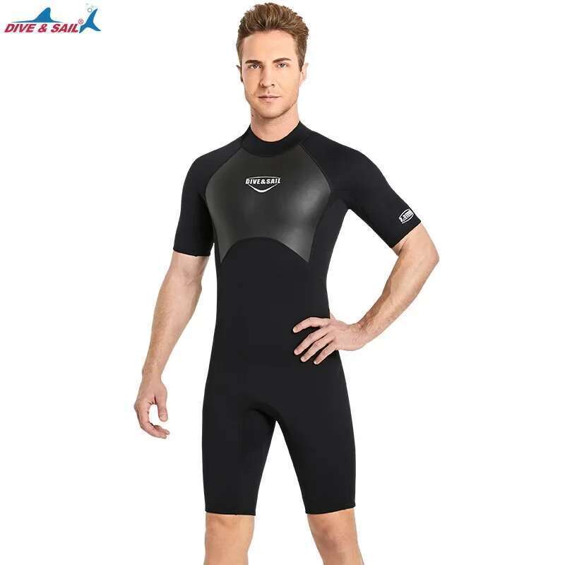 2mm Diving Short Sleeve Warm Wetsuit Large Snorkeling Swimming Cold Proof Thermal Surfing Suit Men Women Shorty Swimwear