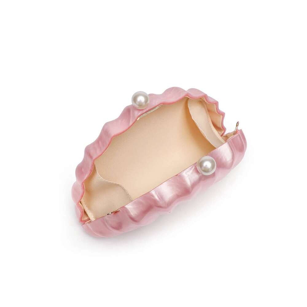 2024 Designer Acrylic Shell Clutch Bag - Unique Women's Shoulder Crossbody Purse for Wedding Party Evening Dinner