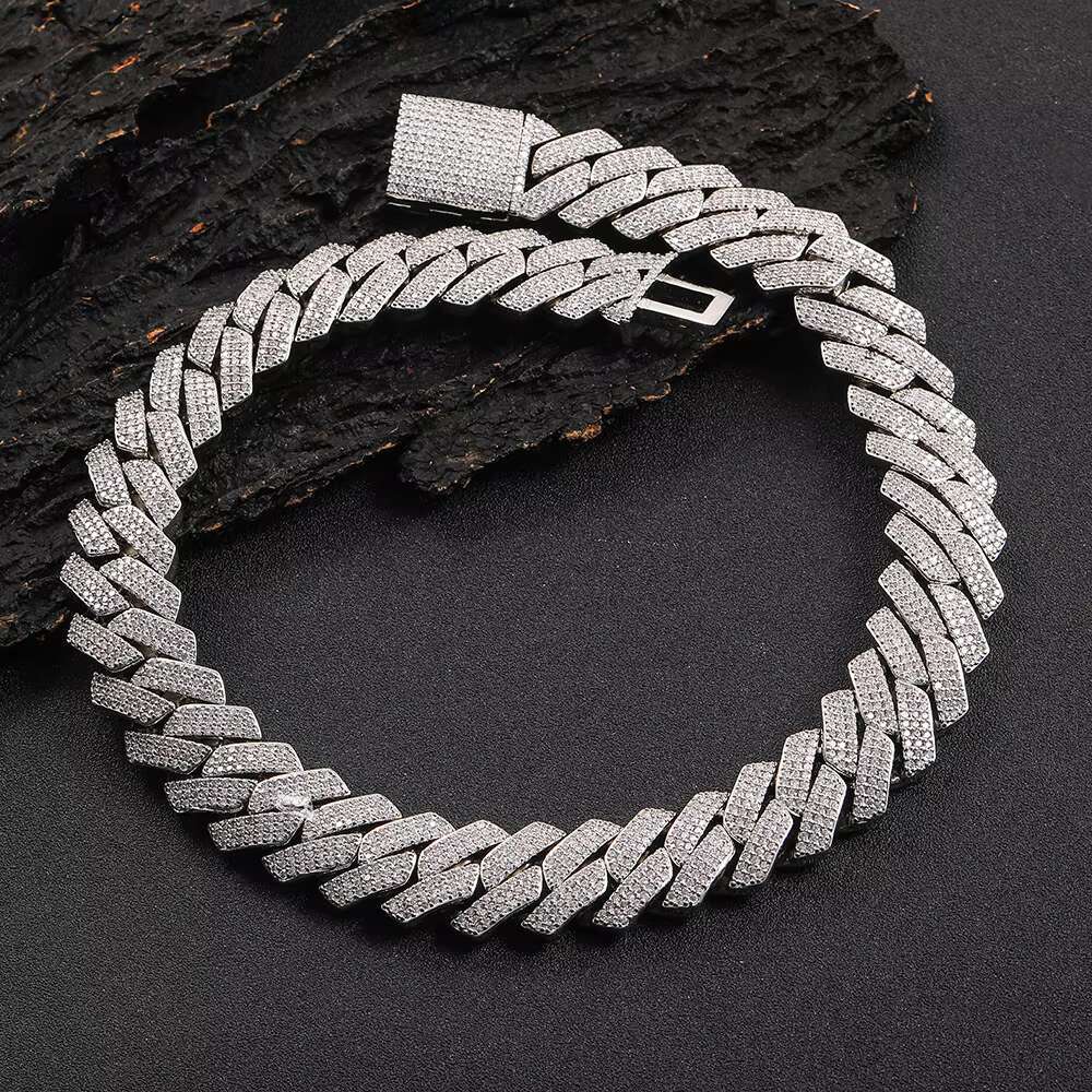 OACOCA Hip Hop 20mm Zircon Cuban Gold Plated Necklace Men Iced Out High Fashion Necklaces for Women Large Charms for Necklace