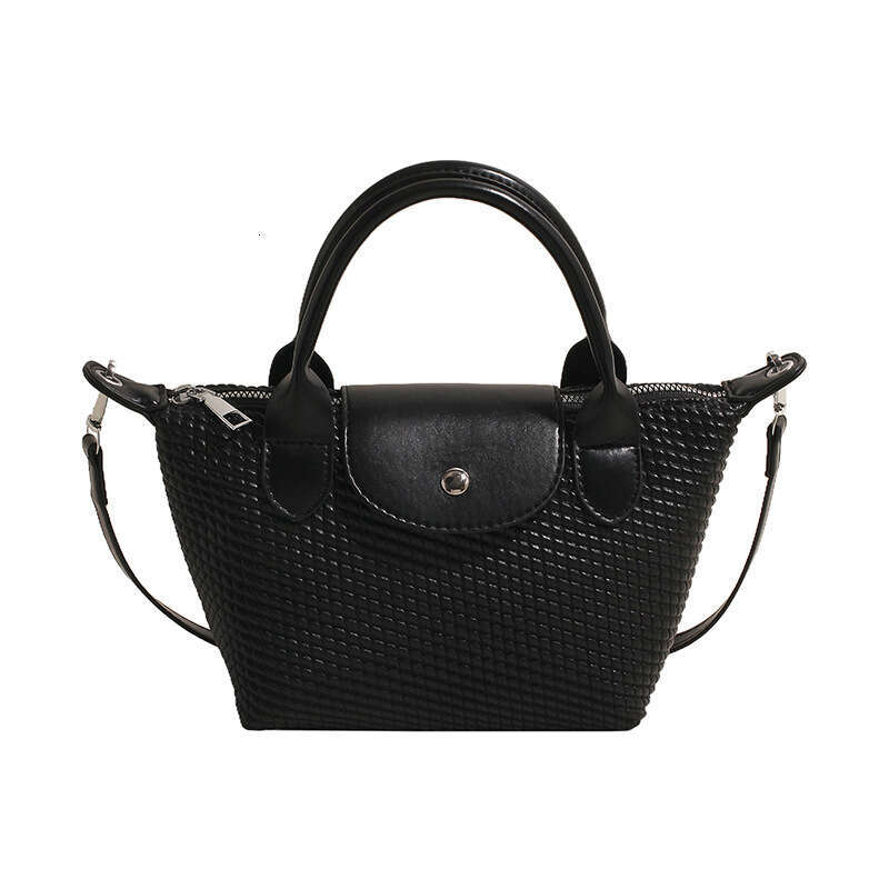 Women's 2024 Korean Version New Bags Simple Commuter Dumpling Bag Casual Fashion Versatile Shoulder Handbag GUHUISHU