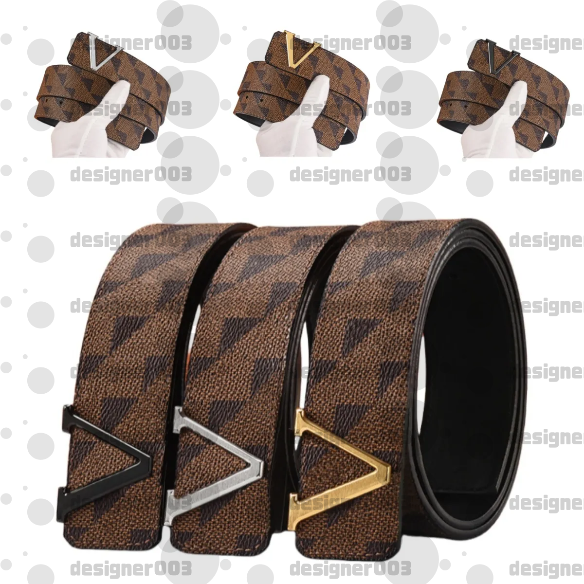 Designer Belts Top Genuine Leather Belt Reversible Girdle Width Unisex Trendy Waistbands Golden Alloy Smooth Letter Buckle belts belts for men designer