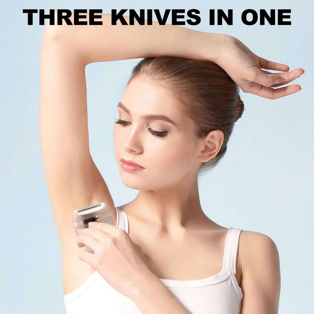 Solimpia Rechargeable electric female razor facial leg bikini trimmer hair remover body lady shaver for women wet & dry