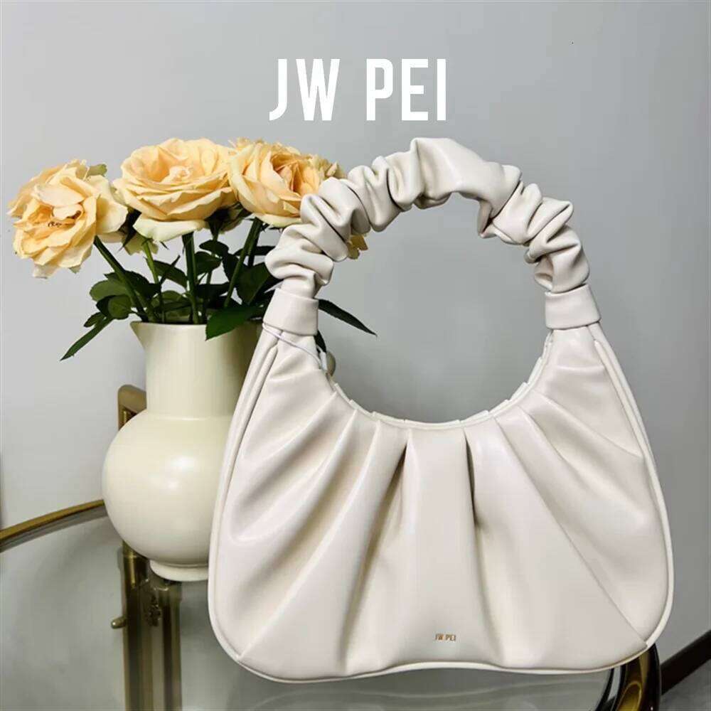 JW PEI Celebrity Inspired Pleated Underarm 2024 Trendy Foldable Commuter Shoulder Bag for Women Daily Use