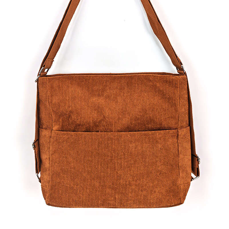 New Corduroy 2025 Simple Casual Stylish Solid Color Shoulder Underarm Handheld Tote Bag 250531