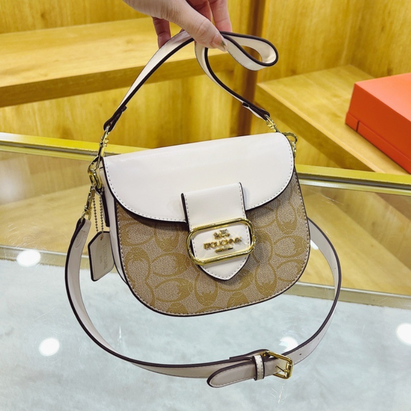 Free shipping 2025 designer women's luxury French fashion retro single shoulder handbag crossbody bag brown