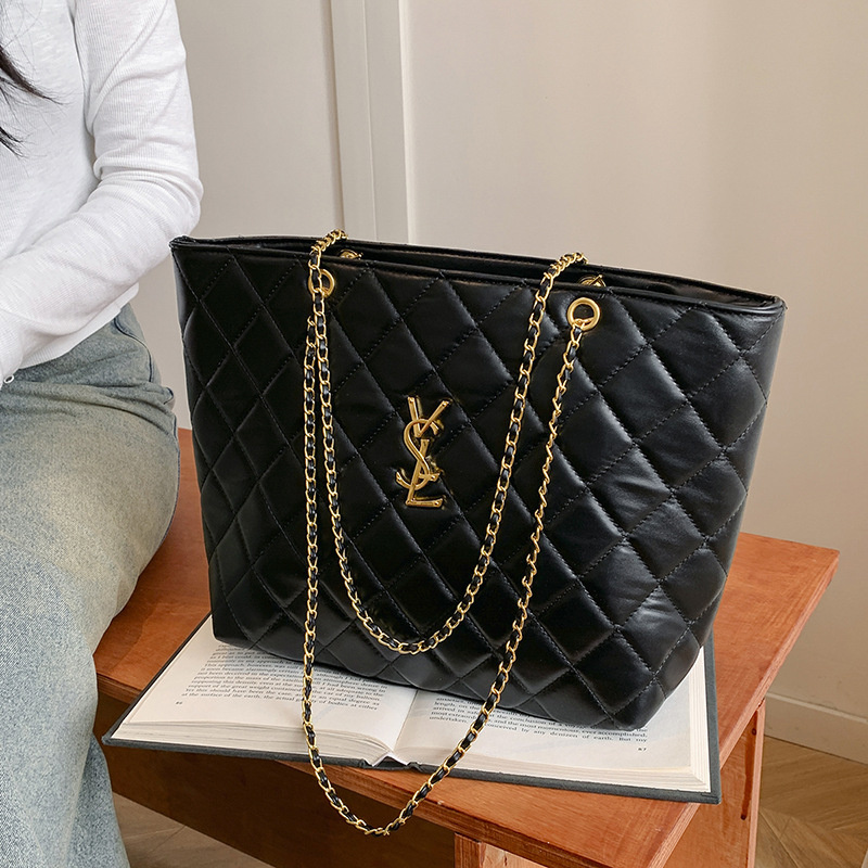 Designer bag free shipping 2025 new fashion light luxury high-end texture printed large capacity bucket bag, single shoulder crossbody bag for women