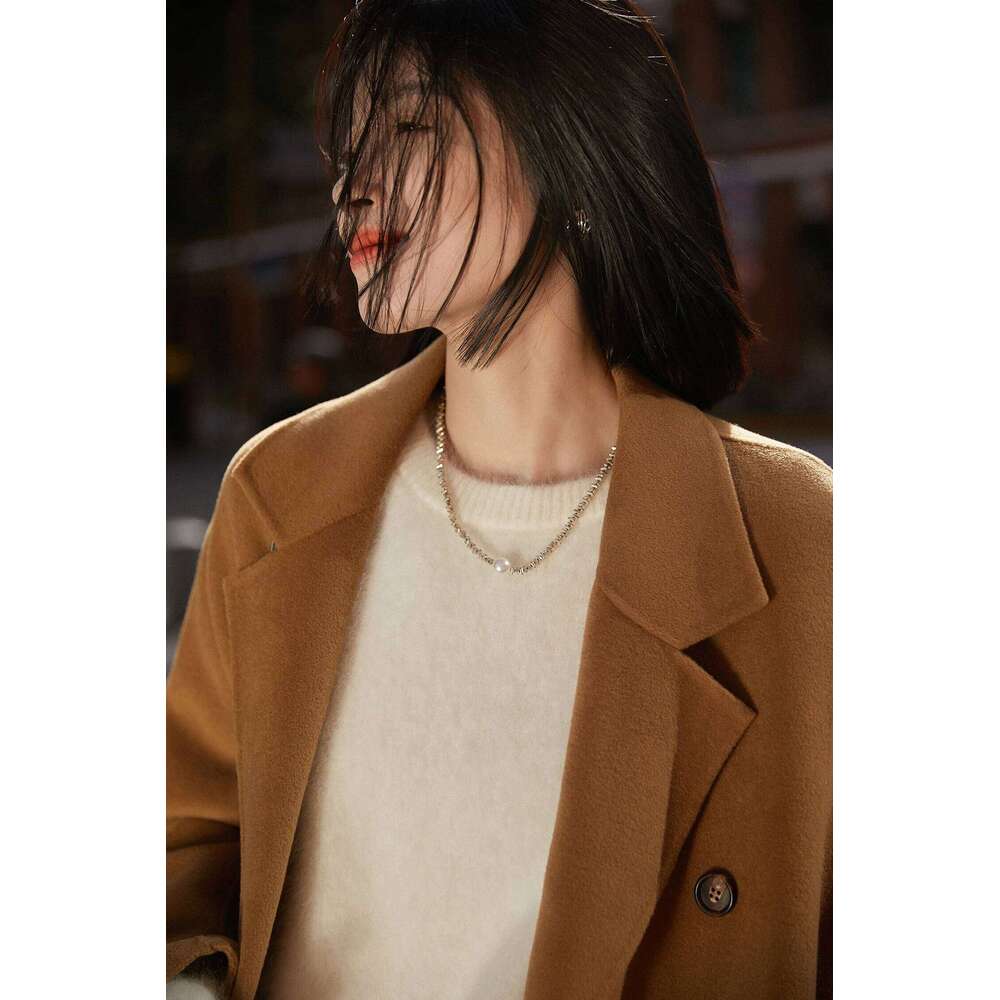 Du Jia Furs Brushed 100% Fog Knitted Ultra-Soft Cashmere Sweater for Women