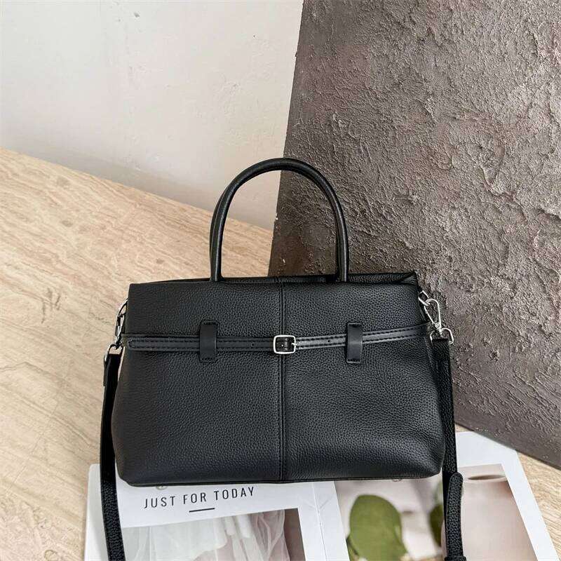 2025 New Cow Tote Bag Ladies Real Cowhide Shoulder Or Crossbody Bags Fashionable Women Genuine Leather Handbag