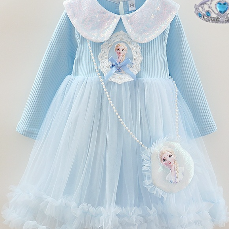DISNEY Baby designer clothes girls designer clothes ultra-fairy kids dress Elsa princess dress Girls clothes spring and autumn outfit long sleeves Ari