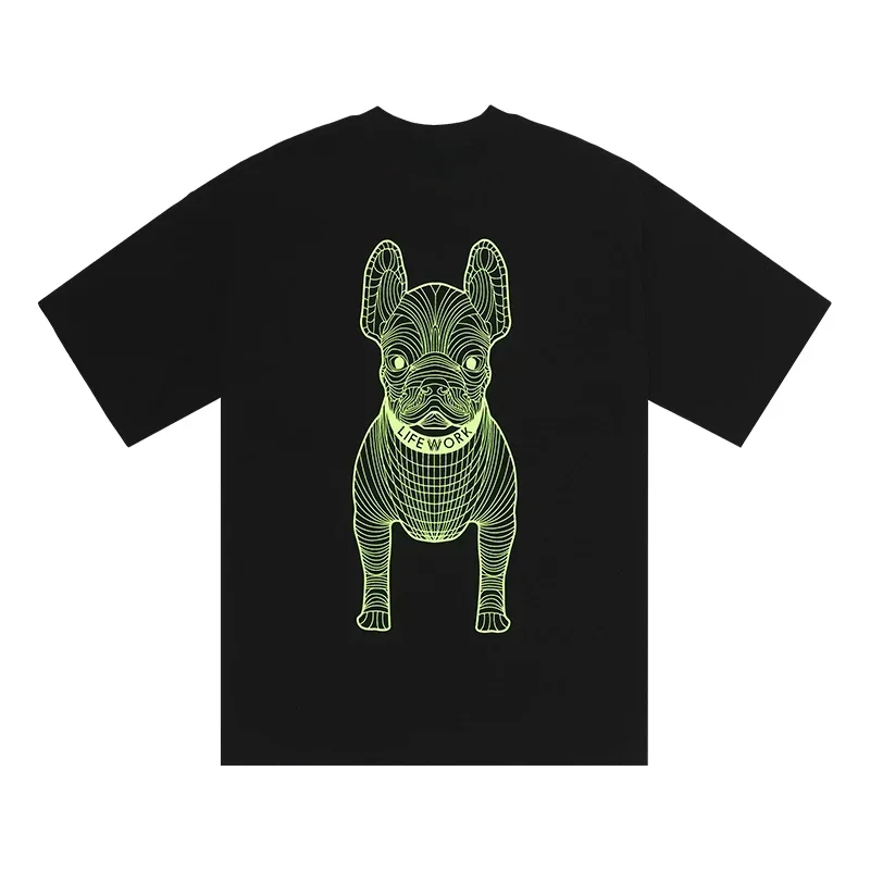 Korean Fashion Brand Designer T-shirts Spring and Summer Season Mainstream Men and Women Can Be Matched with Printed Cotton T-shirts