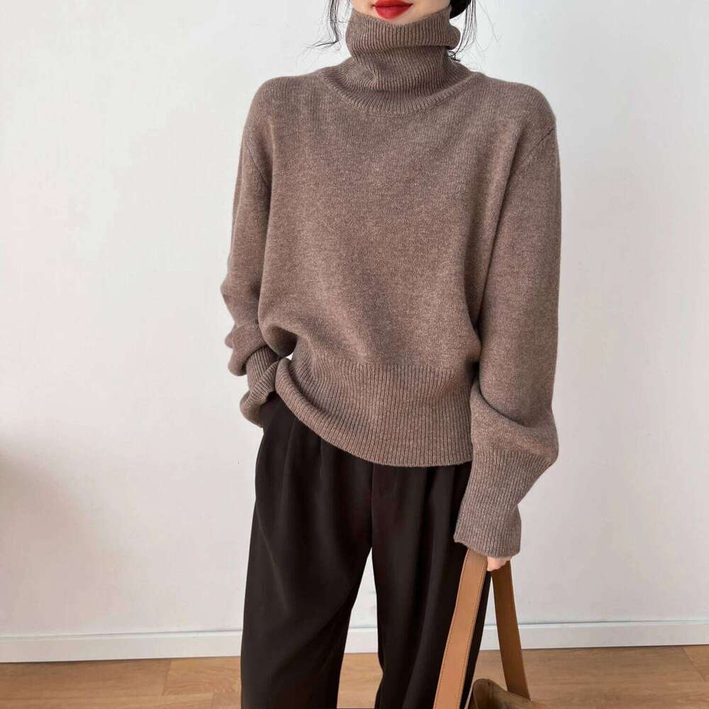 Women Jumper Female Pullover Long Sleeve Casual Turtleneck Autumn Winter Cashmere Sweater