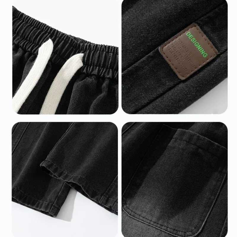 8XL New Wide Leg Washing Jean Pants Men Trousers Neutral Solid Color Loose Casual Straight Outdoor Fashion Plus Size Pants M250610