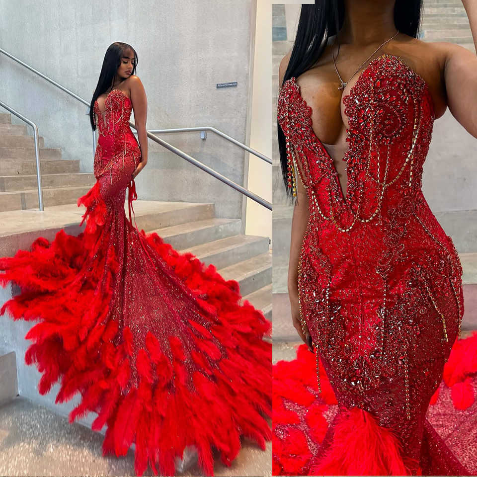 Shine Mermaid Evening Dress V Neck Prom Gowns Sequins Beads Appliques Pearls Prom Dress vestidos de festa Special Occasion Dresses Plus Size Customize