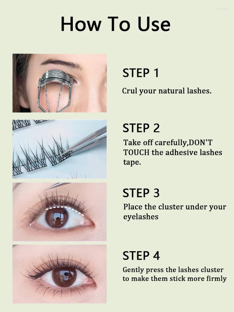 False Eyelashes QSTY-Mix Natural Lash Clusters Kit Extentions Korean Self Adhesive Easy Appy Press On Pre-glued Tech X250925