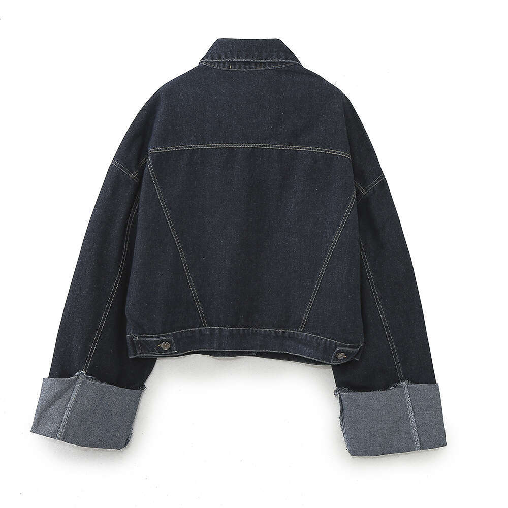 Autumn New Style Denim Jacket9632255cuffed Hem Jeans60405 B5