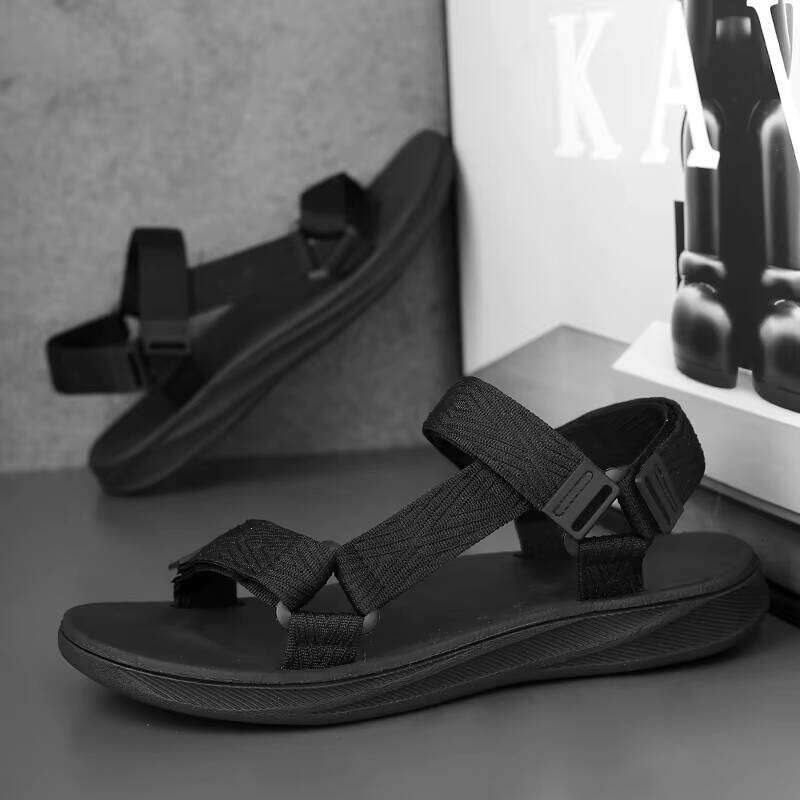Wholesale Men's Flat Non-slip Sandals Simple Three-color Quick-drying Beach Light Garden Shoes
